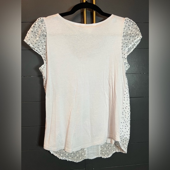 LC Lauren Conrad light baby blue swiss dot short sleeve top Size XS - Picture 5 of 5